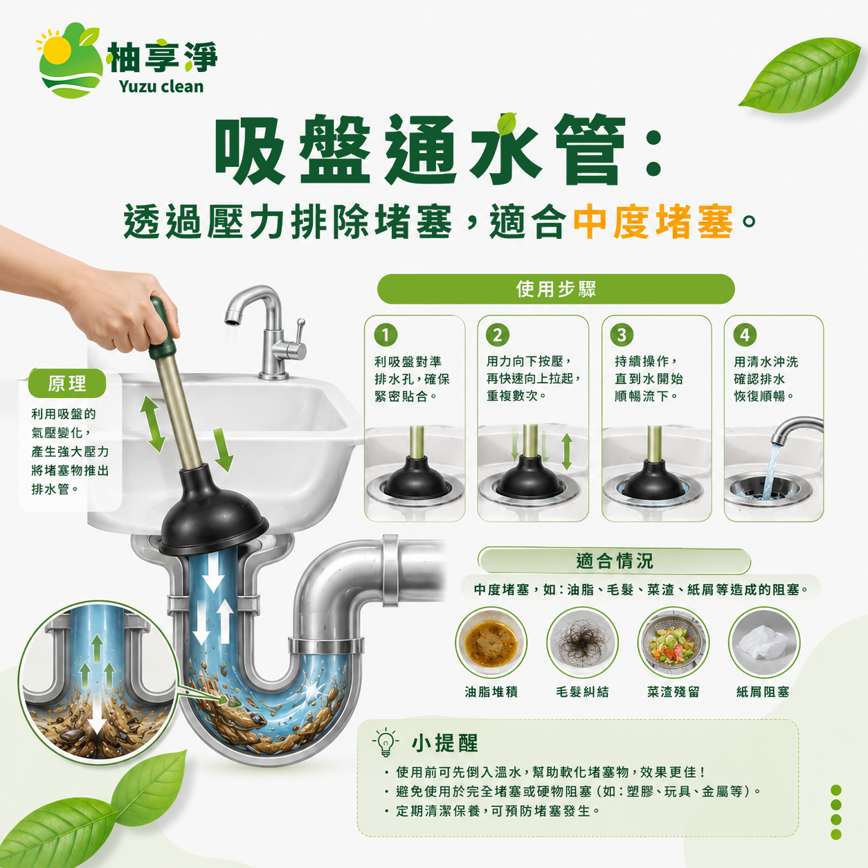 吸盤通水管示意圖