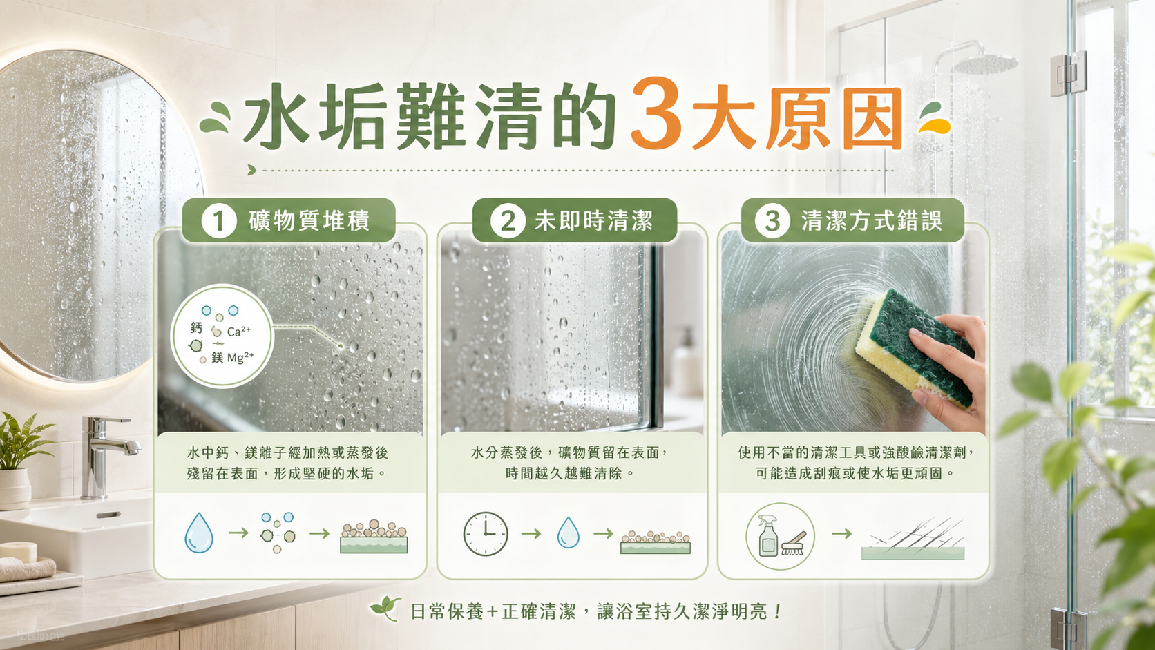 水垢形成原因示意圖