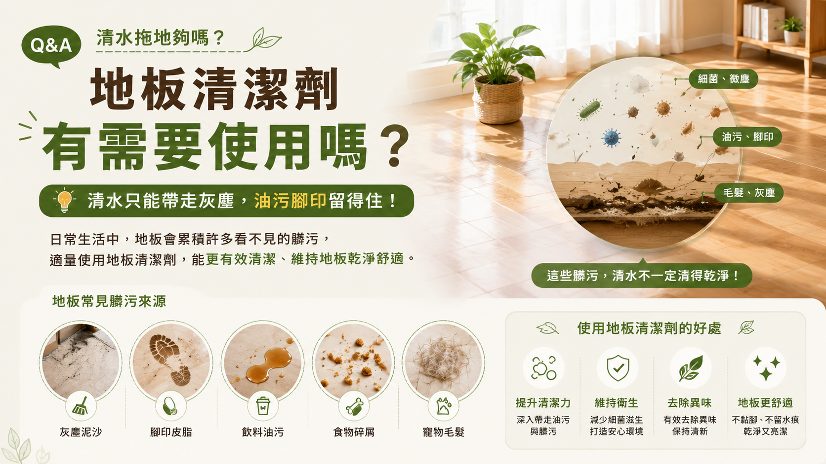 地板清潔劑有需要使用嗎