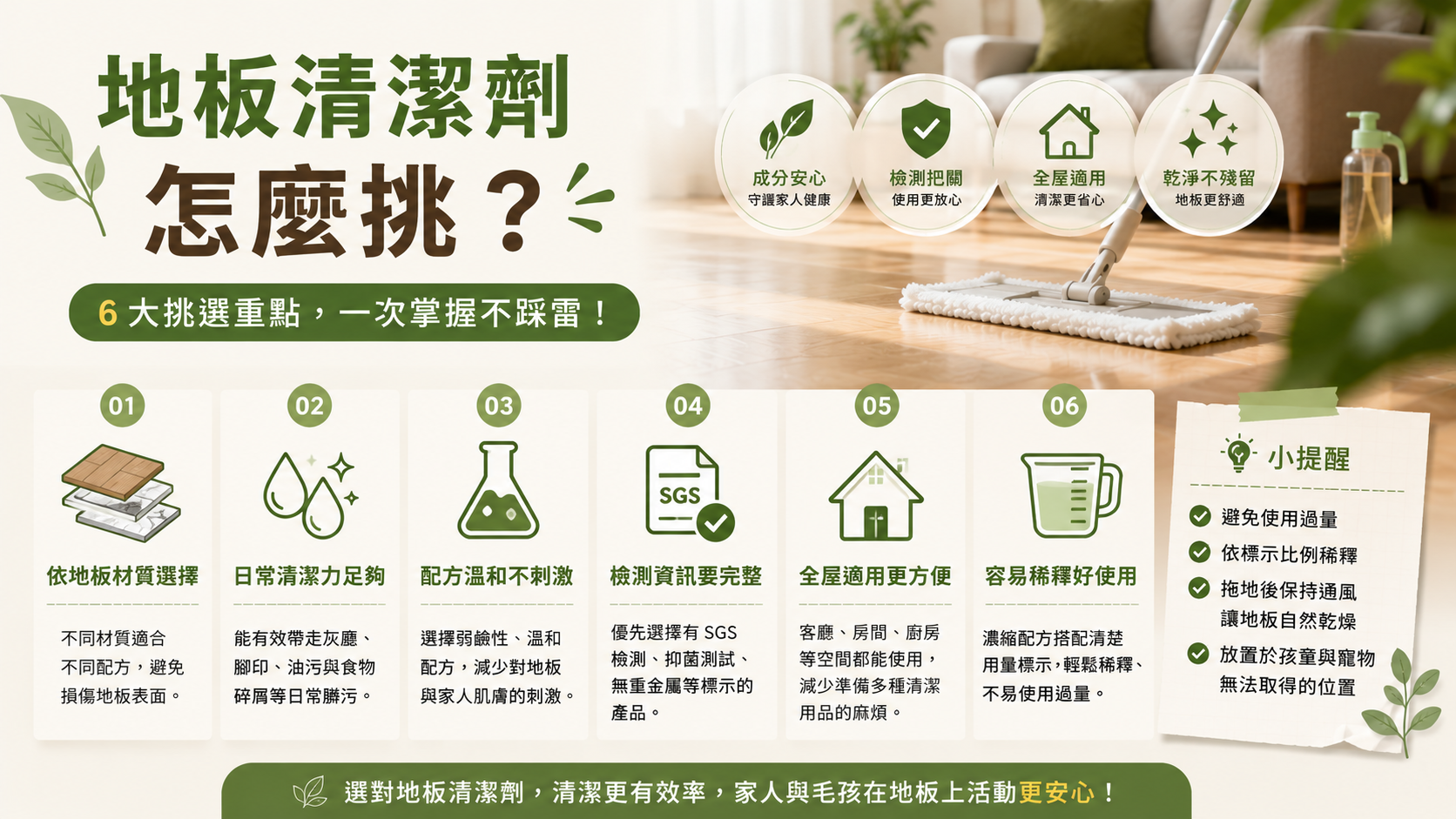 地板清潔劑怎麼挑