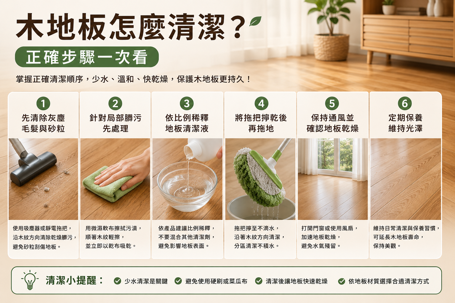木地板怎麼清潔